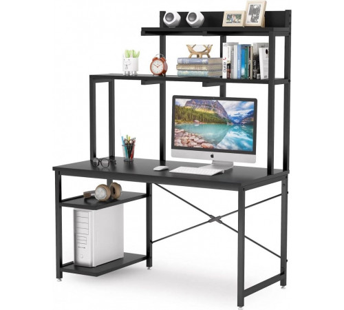 Компьютерный стол для домашнего офиса с полками