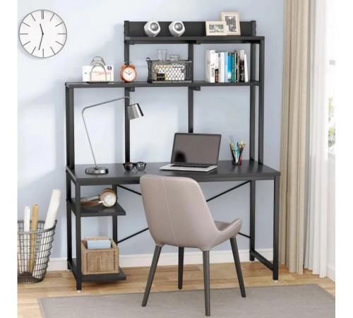 Компьютерный стол для домашнего офиса с полками