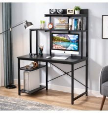 Компьютерный стол для домашнего офиса с полками