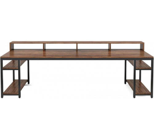 Компьютерный стол с полкой под монитор и 4 открытыми полками