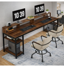Компьютерный стол для монитора и 4 открытыми полками