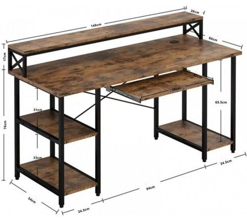 Компьютерный стол на металлической основе