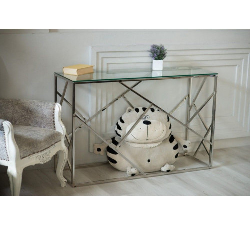 Консоль CF-3 прозрачное серебро Vetro MSMLOFT