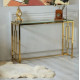 Консоль CL-3 прозрачная золотистая Vetro MSMLOFT