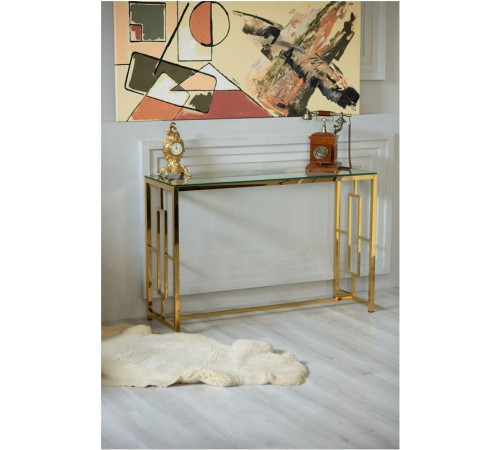 Консоль CL-3 прозрачная золотистая Vetro MSMLOFT