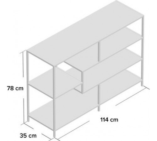 Металлическая консоль MSMLOFT с 5 полками