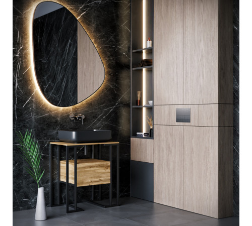 Консоль-тумба под умывальник в ванну, стиль LOFT, 640×395×690 мм (МСМ)