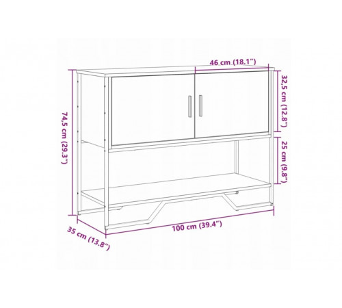 Консольный столик – дуб Сонома
