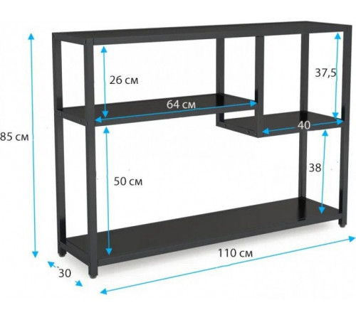 Консольный стол в прихожей с полками для хранения