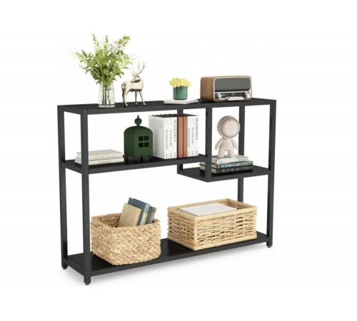 Консольний стіл у передпокої з полицями для зберігання