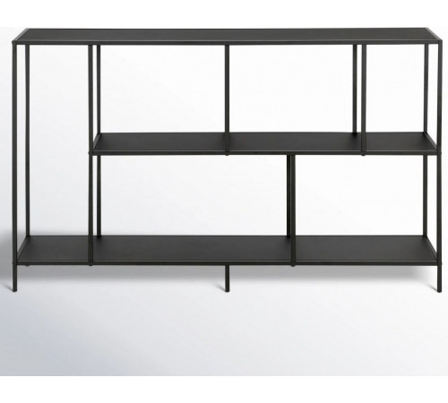 Консольный стол лофт 132×25×73 см (металл черный, ЛДСП)