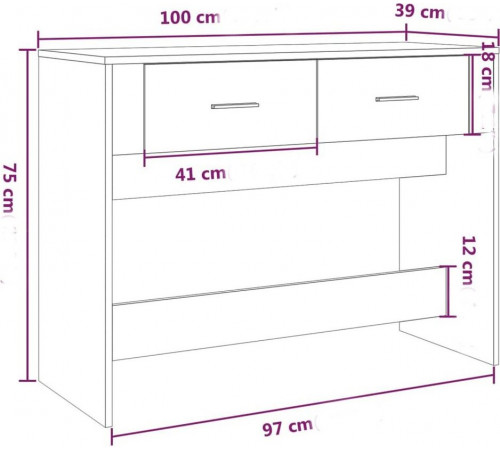 Консольный столик – дуб Сонома