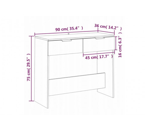 Консольный столик – дуб Сонома