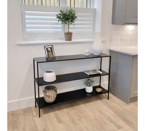 Консольный столик 3 яруса, черный