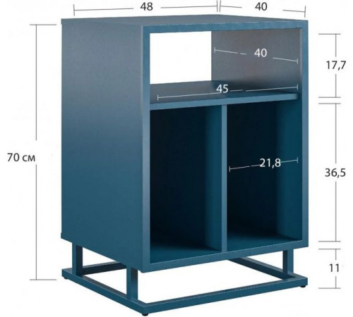Королевский стол – лофт-подставка с тремя отсеками от производителя МСМ