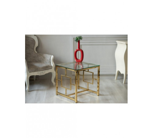 Кофейный стол CL-2 — прозрачное стекло и ножки.