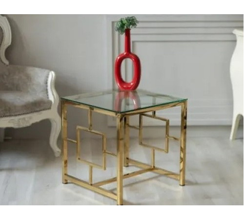 Кофейный стол CL-2 — прозрачное стекло и ножки.