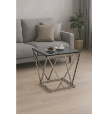 Кавовий стіл CP-2 срібло Vetro