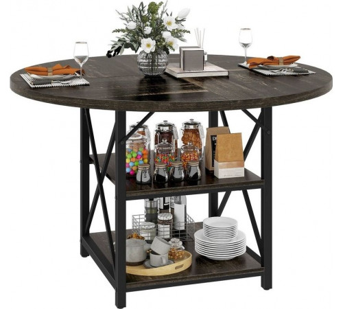 Круглый обеденный стол Moasis с 2-ярусными полками