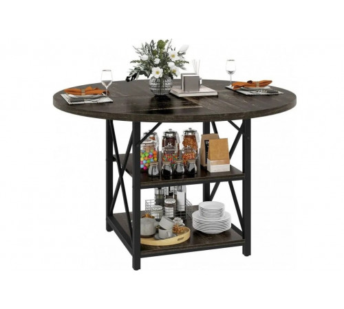 Круглый обеденный стол Moasis с 2-ярусными полками