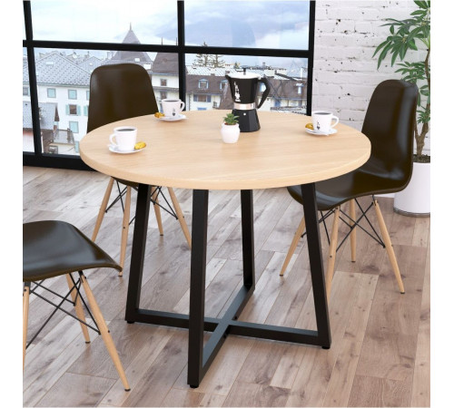 Круглий обідній стіл Бланк D1000 — MSMLOFT (Ø100)