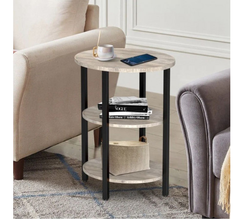 Круглый столик Jakwan с 3-ярусными полками