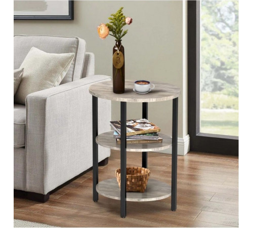 Круглый столик Jakwan с 3-ярусными полками