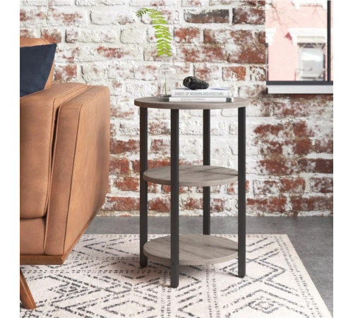 Круглый столик Mauch – 3-ярусные полки, 60×40 см.