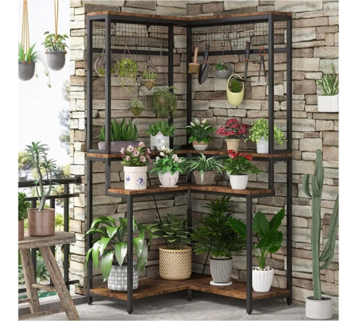 Кутова підставка для рослин із 15 підвісними гачками