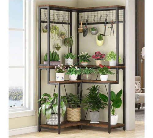 Кутова підставка для рослин із 15 підвісними гачками