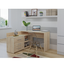 Кутовий письмовий стіл, дуб сонома