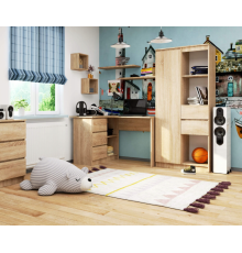 Кутовий стіл B16 3 ящики 2 полиці, сонома дуб