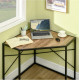 Угловой стол с металлическим основанием