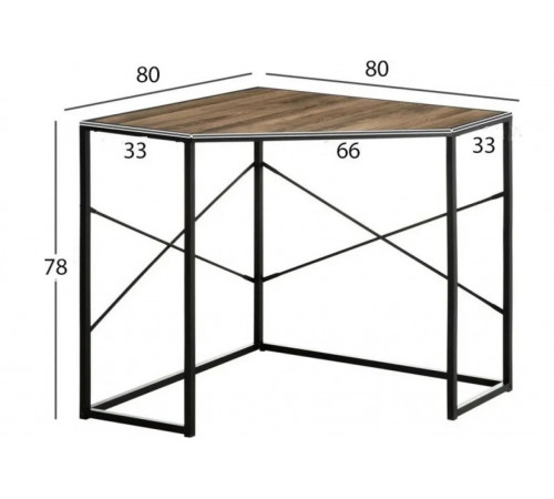 Угловой стол с металлическим основанием