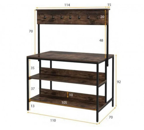 Кухонний острів Onec 3-ярусний з 14 гачками