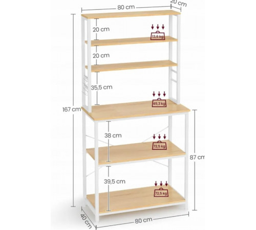 Кухонний стелаж Vasagle CUSTOM — універсальний органайзер