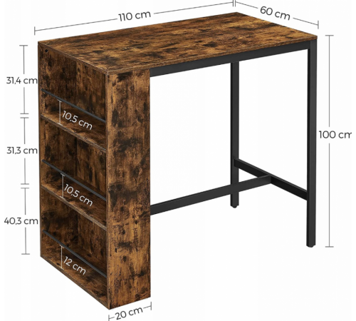 Кухонный стол LOFT INDUSTRIAL