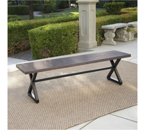 Скамейка отдыха на открытом воздухе с X-образной рамой, табурет для коридора