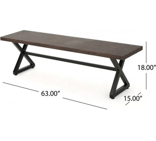 Скамейка отдыха на открытом воздухе с X-образной рамой, табурет для коридора