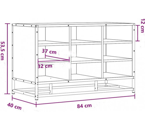Скамейка для обуви, дуб сонома