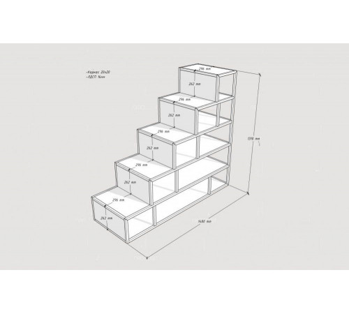 Лестница Аверса 44 MSM — надежная лестница для доступа к кровати-чердаку или антресоли