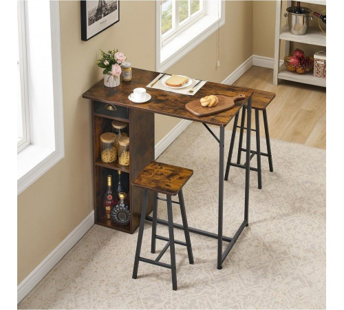 Комплект: маленький барный стол + 2 стула (на 2 человека)