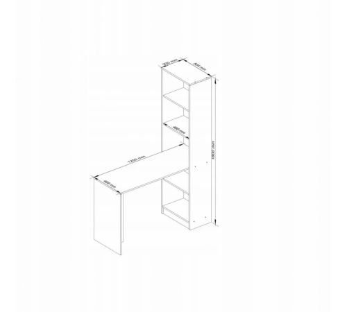 Вместительный стол, дуб сонома