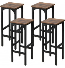 Набор Gymax из 4 промышленных барных стульев.