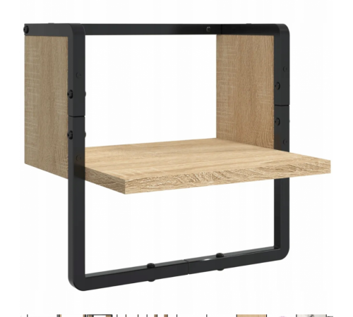 Набор из 4 настенных полок дуб Сонома