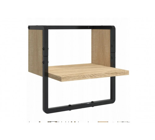 Набор из 4 настенных полок дуб Сонома