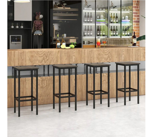 Набор стульев Gymax — 4 шт, высота 66 см (без спинки)