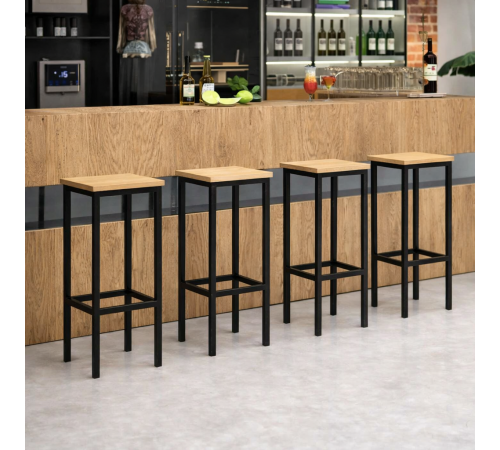 Набор стульев Gymax — 4 шт, высота 66 см (без спинки)