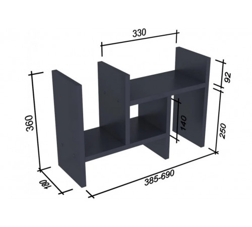 Настольный органайзер в стиле Loft (полка-надставка)