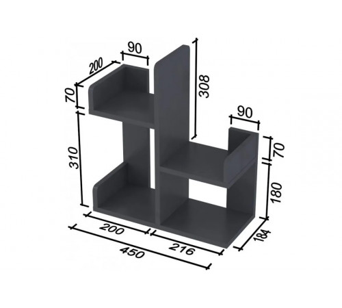 Надставка для стола NS-3 MSMLOFT, Белая